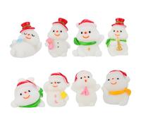 UKCOCO 8 pièces Décoration de Noël Miniature de Ornements de Bonhomme pour Bureau et Maison Accessoires pour Micro Paysage Décoration Unique pour Couleur Aléatoire Couleur Aléatoire