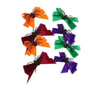 UKCOCO 8 Pièces Halloween Hair Bows With Spider Clips Ribbon Bow Hair Accessories For Creative Cosplay Party Hairpins For Costume Events