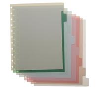UKCOCO 8 Pièces Intercalaires pour Classeur à 6 Trous en Pp avec Onglets Colorés, Système de Classement Clair pour Bureau et Salle de ccès Facile aux Documents