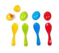 UKCOCO 8 pièces Jouets pour Garçon Fille Jeu de Course Œufs et Cuillères Jouets Extérieurs pour Garçons et Filles Amélioration Coordination et