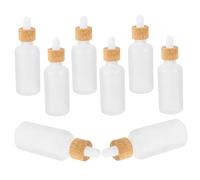 UKCOCO 8 pièces Lot de Flacons Pipette Verre Mat pour Huiles Essentielles Bouteilles Vides avec Compte Gouttes Étanches et Faciles à Transporter pour Voyage et Usage