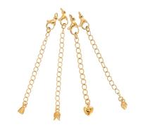 UKCOCO 8 pièces Rallonges de Chaînes Bijoux Kit Extension pour Colliers Bracelets et Chevillères Extension Pratique et Décorative Couleur Classique