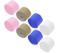 UKCOCO 8 rouleaux Papier Crépon Gradients pour Décorations de Fête pour Baptêmes et Mariages Rubans DIY de Bleu et Rose Résistants et Durables