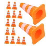 UKCOCO 80 Pièces Mini Cônes de Signalisation Jouets Barricades Plastique pour Garçon Fille Cônes de Chantier Miniatures pour Jeux Imitation Éducation Routière et Décorations de Fête