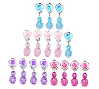 UKCOCO 8paires Boucles Oreilles Clips Garçon Fille Motifs Dessins Animés Pour Fille Accessoire Décoration Oreille