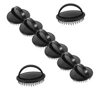 UKCOCO 8Pièces Brosse à Shampoing pour Massage et Nettoyage Efficaces et Ergonomique pour Types de Couleur Noire