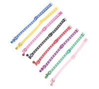 UKCOCO 8pièces Collier pour Chien Imprimé avec Motif Cloche Réglable pour Chien Et Chat Couleurs Mélangées