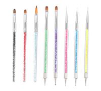 UKCOCO 8pièces Stylo à Pointiller Pour Ongles Double Pointe Pour Dessin Et Lignes Dégradées Outil De Peinture Par Points Pour Manucure Et Nail Art