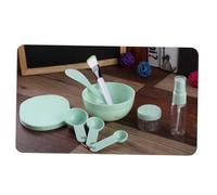 UKCOCO 9 pièces Set Outils pour Masque Visage Vert Bol Mélangeur Spatule Pinceau Éponge Bouteille Pulvérisatrice et Jauges pour Soin Facial