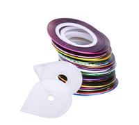 UKCOCO 90rouleaux Rubans Adhésifs Nail Art Multicolores Autocollants Ligne Manucure Vinyle Premium avec Forte Adhérence Accessoires Décoration Ongles pour Filles et Couleur Aléatoire