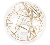 UKCOCO Abat Jour Globe Verre à Fil Daluminium Abat Jour Sphérique pour Suspension Lampe Boule Décorative Verre Transparent ou Doré Remplacement Luminaire Plafond