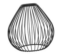 UKCOCO Abat-jour Métal Vintage Fer Ajouré Noir Abat-jour Cage pour Suspension et Lampe Chevet Design Goutte Eau Élégant et Robuste pour Éclairage Intérieur