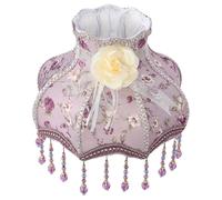 UKCOCO Abat-jour princesse imprimé abat-jour lampe de table abat-jour européens abat-jour festonné abat-jour de style européen abat-jour à vertical coquille prise lilas e27 lustre chiffon