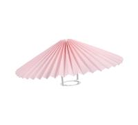 UKCOCO Abat Jour Tissu Plissé Rose pour Lampe de Bureau Table Cadre Fer Robuste Diffuseur de Lumière Doux Facile à Installer et Nettoyer Chambre et Salle à Manger