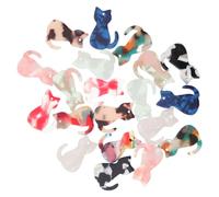 UKCOCO Accessoires Porte-Clés 20 Pendentifs Chat Artisanaux et Charms pour Bracelets, Boucles d'Oreilles Assorties pour Création de Bijoux Animaux en Chaîne Couleur Aléatoire