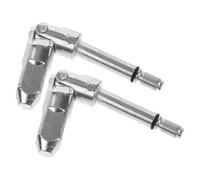 UKCOCO Accessoires pour Cric Hydraulique 2pcs en Acier Argenté Ajustement D'angle Flexible et Design Horizontal pour Remplacement Poignée et Arbre à Cardan