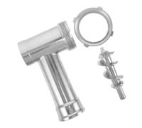 UKCOCO Accessoires pour Hachoir à Viande en Alliage D'aluminium Argenté, Ensemble de 3 Pièces, Simplifie le Montage et Optimise la Vitesse de Broyage Cuisine Maison