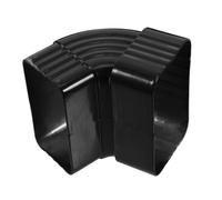 UKCOCO Adaptateur Coudé pour Canalisation de Gouttière 65° en Alliage D'aluminium Noir, Joint Étanche, Installation Facile