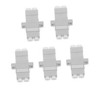 UKCOCO Adaptateur Fibre Optique LC Double Cœur pour Réseau, Lot de 5 Pièces pour Professionnels, Coupleur à Bride en Plastique Gris, Compatible Centre de Données et Communication,