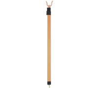 UKCOCO Alliage D’Aluminium Barre à Vêtements Télescopique, 1 Pièce | Crochet Intégré, Finition Dorée Lisse, Usage Buanderie Domestique, Portée Réglable, Rangement Compact