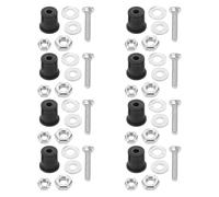 UKCOCO Aménagements de lit de coiffeur, 8 ensembles, mécanisme d'inclinaison lisse, réduction des vibrations, caoutchouc et fer, pour shampoo station, noir