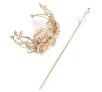 UKCOCO Ancienneté Chinoise Coiffure Couronne Rétro Hanfu Épingles à Cheveux Alliage Élégantes pour Festival Mariage Cosplay Printemps