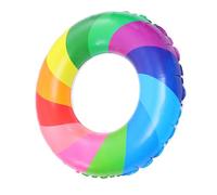UKCOCO Anneau de Natation Gonflable Arc Ciel et Portable Flotteur de Piscine Sûr PVC Fuite et Confortable pour Garçon Fille et Adultes