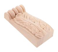 UKCOCO Applique Décorative en Bois Massif Sculpté 5x12,3 Cm, Garniture d'angle Style Européen, Console de Colonne Romaine pour Décoration Murale Intérieure, Panneau Décoratif Vintage