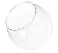 UKCOCO Aquarium en Plastique Rond Transparent pour Poissons Rouges et Betta, Décoration de Bureau Résistante aux Chocs pour Relaxation Bureau