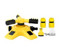 UKCOCO Arroseur Rotatif de Pelouse 360° Tuyau de 5 Mètres | Installation Rapide, Zone D'arrosage Réglable, Couverture Complète, pour Espaces Verts et Cultures