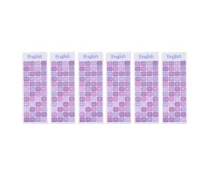 UKCOCO Autocollant Clavier En English: PVC Mauve Auto-adhésif Sticker Clavier Pour Avec N'Importe Quel Standard - Mesdames, Filles,6 Pièces