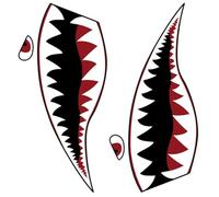 UKCOCO Autocollant Décoratif Motif Créatif en PVC, Requin, 1 Paire | Adhère Facilement aux Surfaces Lisses, Décoration pour Vitres et Verre, Chambre D’garçon et Filles et Chambre