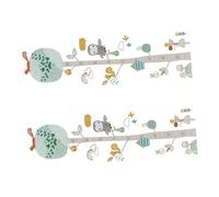UKCOCO Autocollant Mural Amovible Animaux Forêt Pour Garçon Et Filles, Tableau De Taille 30x60 Cm, Mesure De Croissance Décorative, Pvc Résistant, Chambre Bébé, Lot De 2 Set De Pièces