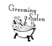 UKCOCO Autocollant Mural Salon De Toilettage Pour Animaux Décoration Pvc Auto-adhésive Pour Boutique Animaux Et Salle De Bain Noir Et Blanc