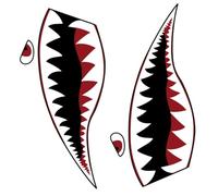 UKCOCO Autocollant PVC Décoratif Motif Dents de Requin pour Kayak et Bateau Gonflable Résistant et Facile à Poser sur Surfaces Lisses