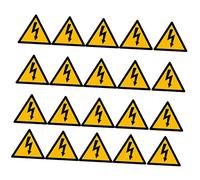 UKCOCO Autocollants Avertissement Électrique 20 Pcs Étiquettes Haute Tension Autocollants de Sécurité Panneau d'Avertissement pour Clôture Électrique Facile à Appliquer
