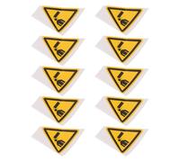 UKCOCO Autocollants Avertissement Triangulaires Prévention des Collisions de Tête Lot de 10 en Pvc Signalisation Sécurité Facile à Identifier pour Équipement Machine