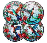 UKCOCO Autocollants Motifs D'oiseaux Anti-collision pour Fenêtre en Pvc Film Adhésif Solide et Transmission Lumineuse, Pack de 4 Feuilles pour Décoration de Chambre