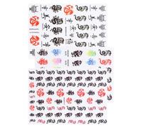 UKCOCO Autocollants Ongles Dragons en Papier Adhésif 3 Feuilles pour Décoration Manucure DIY Usage Maison Ongles Doigts et Orteils Style Caractères Chinois
