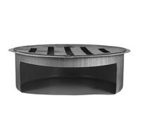 UKCOCO Bac à Cendres Rond pour Poêle à Bois 26 Cm, Acier Renforcé avec Grille Perforée, Récipient à Cendres et Plateau de Nettoyage pour Foyer Extérieur et Barbecue Sécurisé