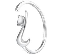 UKCOCO Bague Chat Ouverte Ajustable en Métal pour Femme Anneau D'animaux Bague Mode Créative pour Fille Accessoire Soirée et Fête Taille Unique