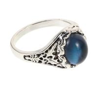 UKCOCO Bague Vintage D'humeur en Alliage Taille 8, Anneau Thermosensible à Changement de Couleur Selon Température, Bague Ronde Rétro pour Fiançailles et Bijoux Féminins Élégants