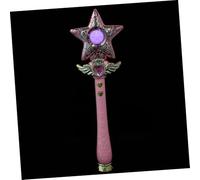 UKCOCO Baguette Magique Lumineuse pour Garçon Fille Fée avec Étoile Rotative Jeux de Rôle et Décorations de Fêtes
