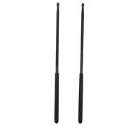 UKCOCO Baguettes de Batterie 5a en Alliage D'aluminium Noir Antidérapantes, Baguettes Métalliques Légères pour Percussion Jazz et Entraînement, Accessoires de Musique pour Batteurs