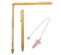 UKCOCO Baguettes de Sourcier en Cuivre 2 Pièces Télescopiques, Outils de Divination pour Sourcellerie et Détection d'eau, Bâtons Compacts et Solide pour Exploration Spirituelle