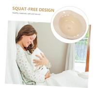 UKCOCO Bain Siège Toilette Intime Suspendu Beige Bassin de Bain pour Femmes Enceintes et Personnes Âgées Bassin Squat Portable avec Bord Doux pour Soins Postopératoires
