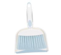 UKCOCO Balai et Pelle à Poussière Mini Portable Bleu Ergonomique Set de Brosse Douce pour Nettoyage Bureau Canapé Clavier Maison