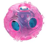 UKCOCO Balle Distributrice de Friandises pour Chiens Interactif Caoutchouc TPR Résistant et Stimulant Balle Ludique sans Couvercle pour Dressage et Activité Physique Couleur Aléatoire