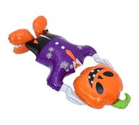 UKCOCO Ballon Halloween en Aluminium 4D Tête de Citrouille sur Pied Décoration Festive D’Automne Ballon Cartoon Gonflable Réutilisable pour Fête D’Halloween et Événements Familiaux