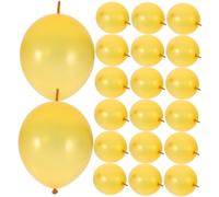 UKCOCO Ballons en Latex à Queue 10 Pouces Dorés, Lot de 100 Pièces pour Décorations de Fête, Anniversaire et Saint-valentin, Ballons de Liaison pour Guirlandes et Scènes Festives